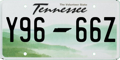 TN license plate Y9666Z