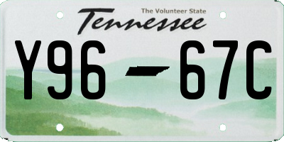 TN license plate Y9667C