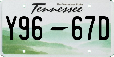 TN license plate Y9667D