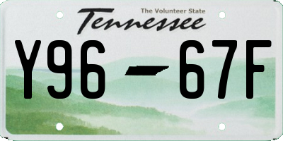 TN license plate Y9667F