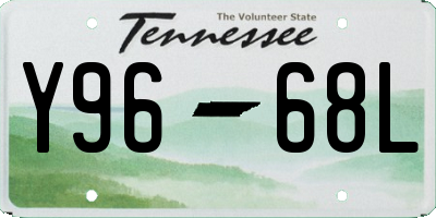 TN license plate Y9668L