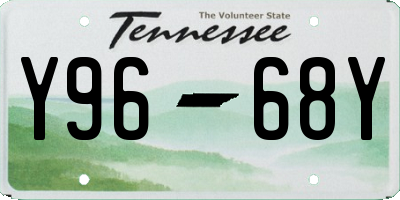 TN license plate Y9668Y