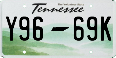 TN license plate Y9669K
