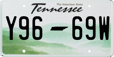 TN license plate Y9669W