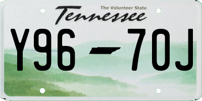 TN license plate Y9670J
