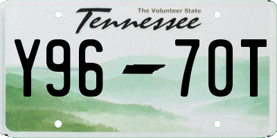 TN license plate Y9670T