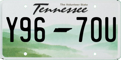 TN license plate Y9670U