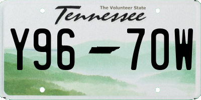TN license plate Y9670W