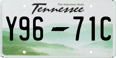 TN license plate Y9671C