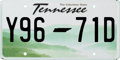 TN license plate Y9671D