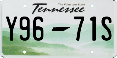 TN license plate Y9671S