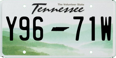 TN license plate Y9671W