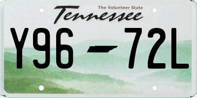 TN license plate Y9672L