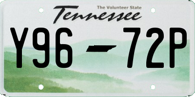 TN license plate Y9672P