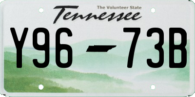 TN license plate Y9673B