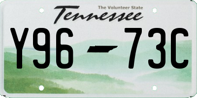 TN license plate Y9673C