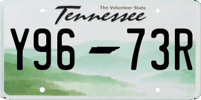 TN license plate Y9673R