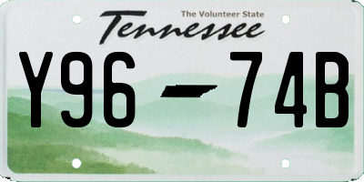 TN license plate Y9674B