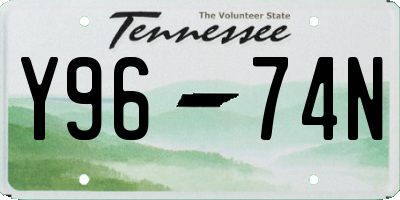 TN license plate Y9674N