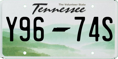 TN license plate Y9674S
