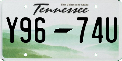 TN license plate Y9674U