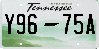 TN license plate Y9675A