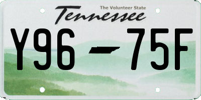 TN license plate Y9675F