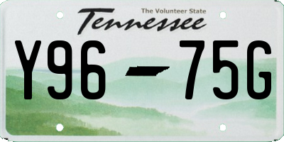 TN license plate Y9675G