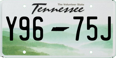 TN license plate Y9675J