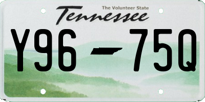 TN license plate Y9675Q