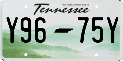TN license plate Y9675Y