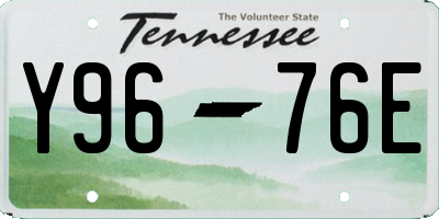 TN license plate Y9676E