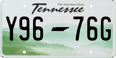 TN license plate Y9676G