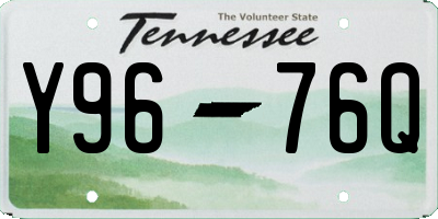 TN license plate Y9676Q