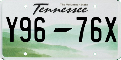 TN license plate Y9676X