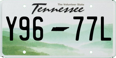 TN license plate Y9677L