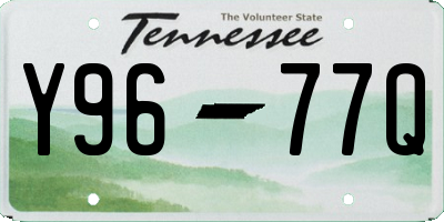 TN license plate Y9677Q