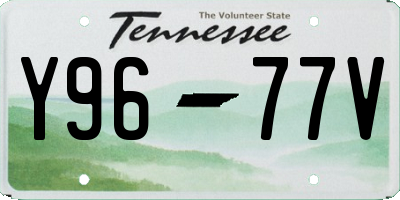 TN license plate Y9677V