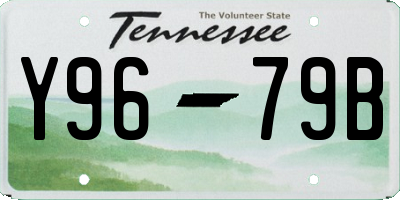 TN license plate Y9679B