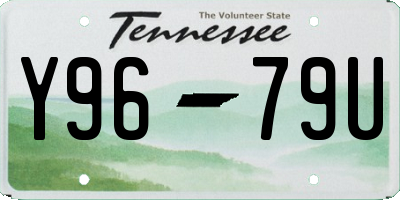 TN license plate Y9679U