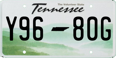 TN license plate Y9680G