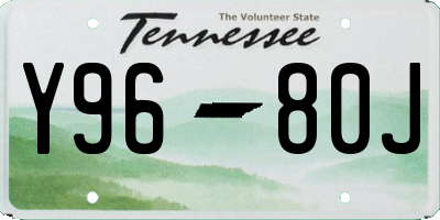 TN license plate Y9680J