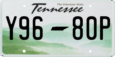 TN license plate Y9680P