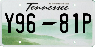 TN license plate Y9681P