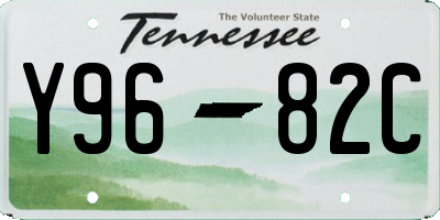 TN license plate Y9682C