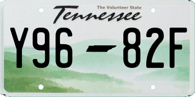 TN license plate Y9682F