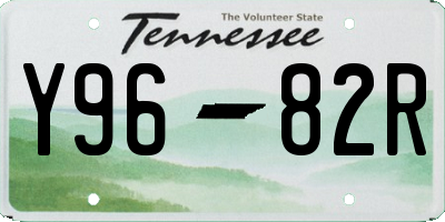 TN license plate Y9682R