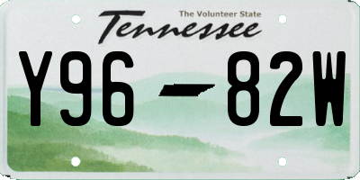 TN license plate Y9682W
