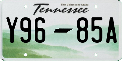 TN license plate Y9685A