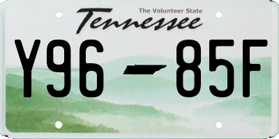 TN license plate Y9685F